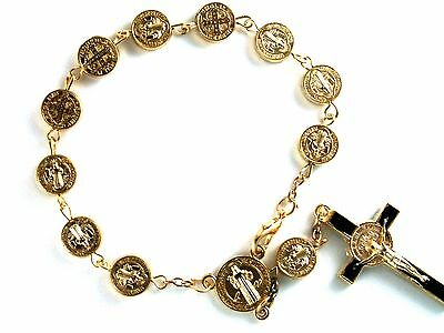 Bracelet - Rosary Bracelet  Religion Rosary Crucifix Bracelet Car Rosary In Gold