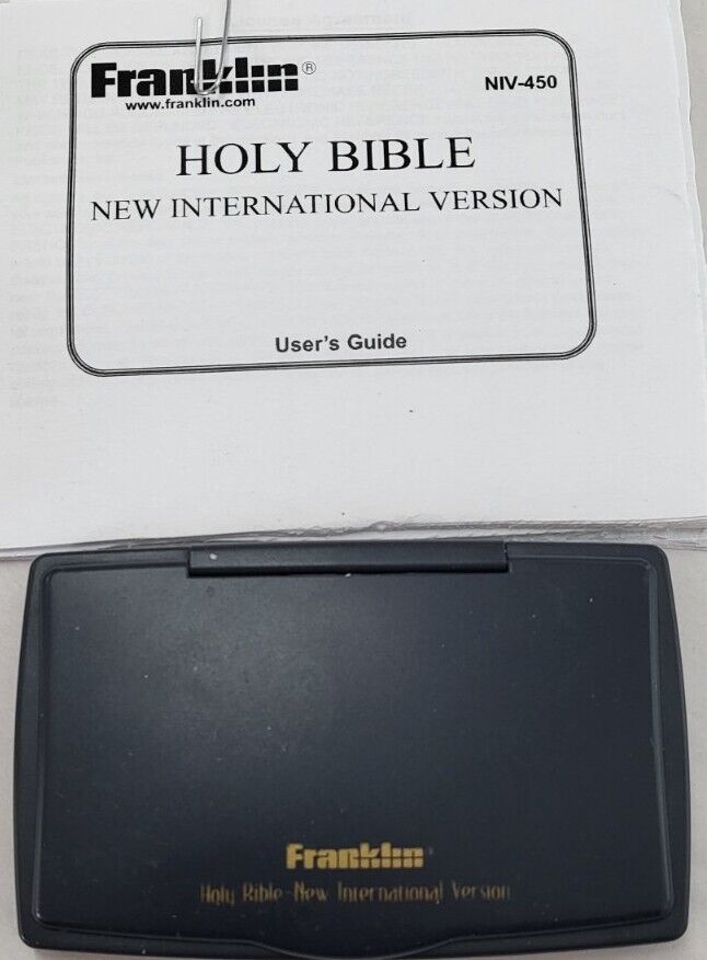 2003 Franklin Electronic Niv-450 Electronic Handheld Holy Bible W Guide - Works