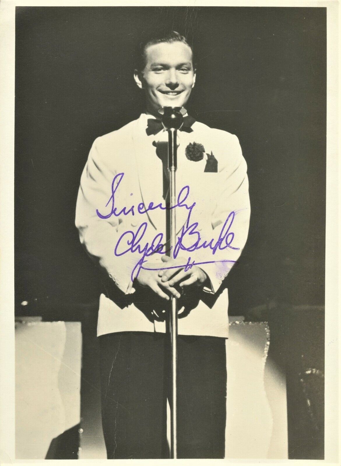 Vintage Clyde Burke Signed Photo